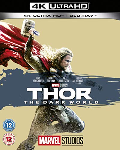 "Blu-ray cover featuring Thor and a dark creature, with title 'Thor: The Dark World'."