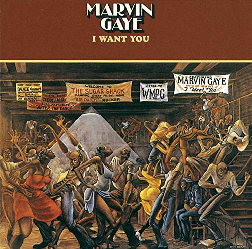 Album cover art featuring Ernie Barnes' painting of people dancing at The Sugar Shack.