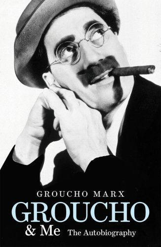 Black and white portrait of Groucho Marx with a cigar, book cover.