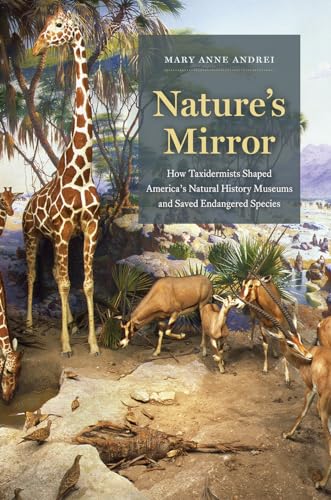 Book cover featuring a taxidermied giraffe and antelope in a diorama.