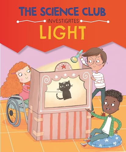Book cover depicting children with a flashlight and shadow puppet theater.
