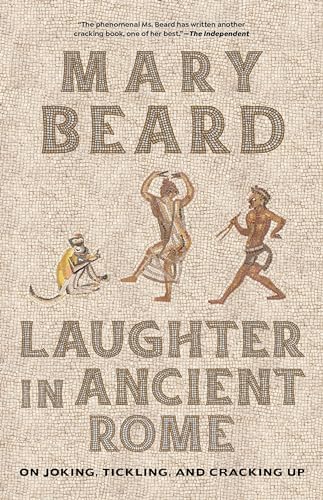 Book cover: "Laughter in Ancient Rome" with mosaic-style figures.