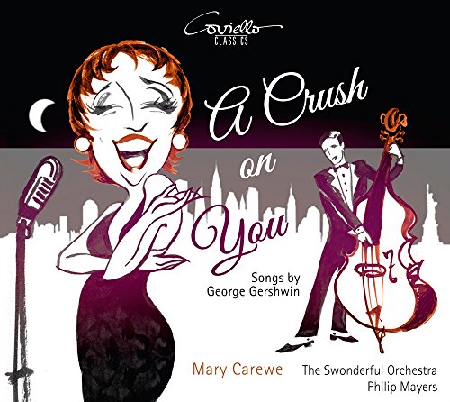 CD cover: illustrated singer, musician, and city skyline; "A Crush on You.