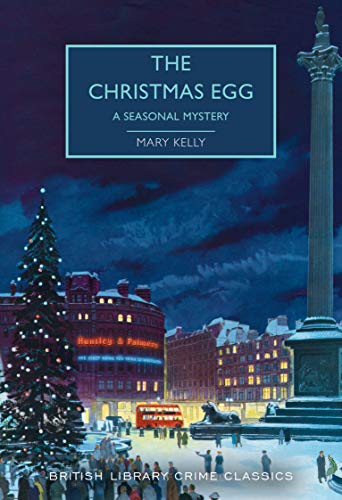 Book cover: “The Christmas Egg” mystery set in a wintry London.