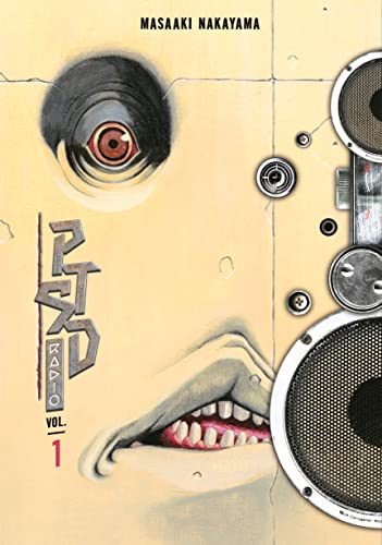 Manga cover with an eye, mouth, speakers, and the title "PTSD Radio.