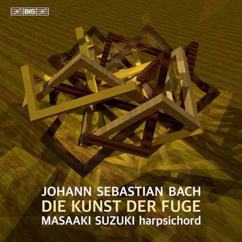 CD cover for Bach’s “Die Kunst der Fuge” with abstract wooden structure.