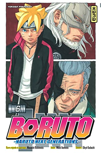 Boruto and an older man on the cover of manga volume 6.