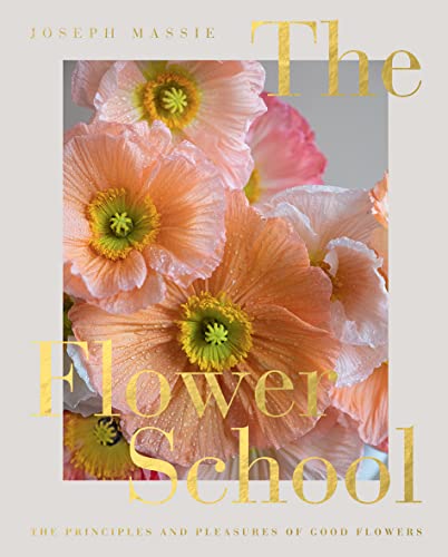 Book cover featuring a close-up of peach-colored poppies with water droplets on petals.