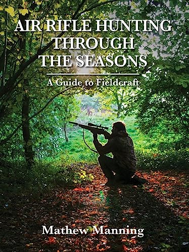 Book cover: hunter aiming an air rifle in a wooded landscape.
