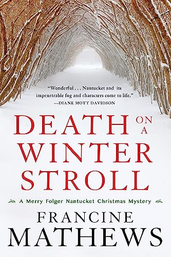 Book cover featuring a snow-covered tunnel of trees and red title text.