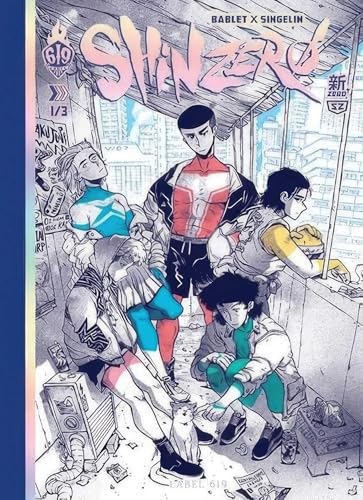 Shin Zero Book 1" cover: manga-style illustration of four young people.