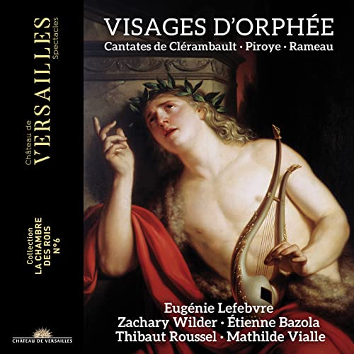 CD cover: Orpheus with lyre, painting detail, text in French.