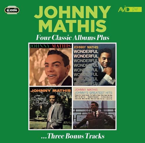 CD cover for Johnny Mathis’ “Four Classic Albums Plus” compilation.
