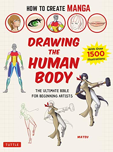 Manga art instruction book cover featuring anatomical drawings and character illustrations.