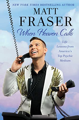 Book cover featuring Matt Fraser holding two telephone handsets against a cloudy sky background.