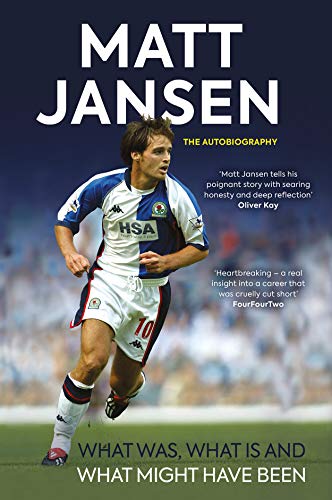 Book cover featuring footballer Matt Jansen running on a pitch with stadium background.
