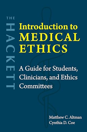 Book cover for The Hackett Introduction to Medical Ethics with a blue background.