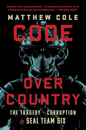 Book cover: "Code Over Country" featuring a soldier in tactical gear.