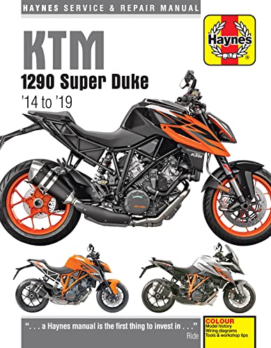 Haynes service and repair manual cover for KTM 1290 Super Duke 2014 to 2019.