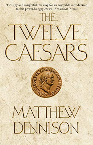 Book cover: "The Twelve Caesars" with a Roman coin illustration.