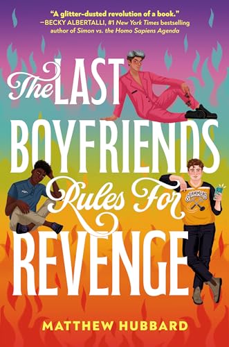 Book cover with three young men in colorful clothing against a fiery background.