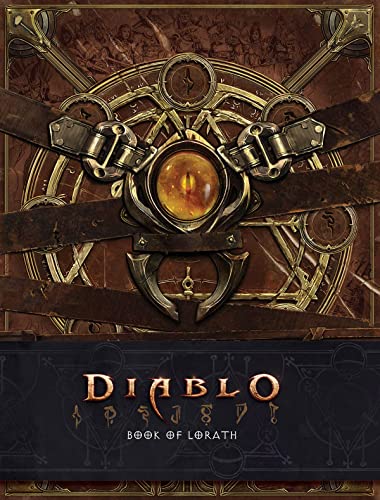 Cover of “Diablo: Book of Lorath” with ornate gold and brown design.