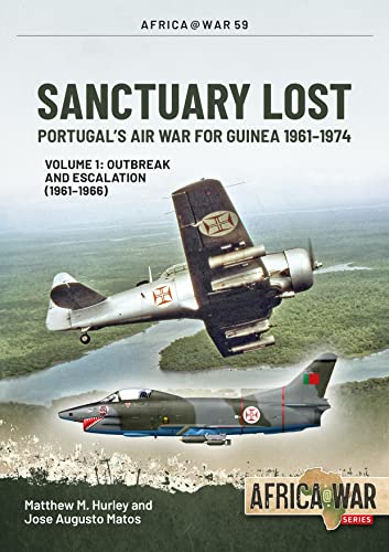 Book cover: "Sanctuary Lost" depicting Portuguese military aircraft in flight.