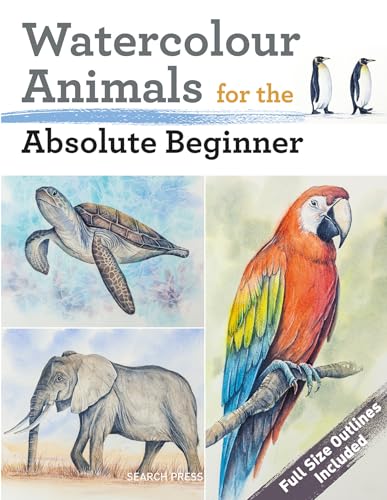 Book cover featuring watercolour paintings of animals: turtle, parrot, penguin, elephant.