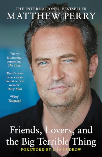 Book cover featuring a portrait of Matthew Perry, author of a memoir.