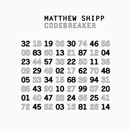 CD cover for Matthew Shipp’s “Codebreaker” featuring black text on white.