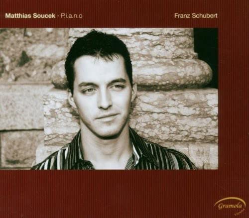 CD cover featuring pianist Matthias Soucek’s portrait in sepia tones.