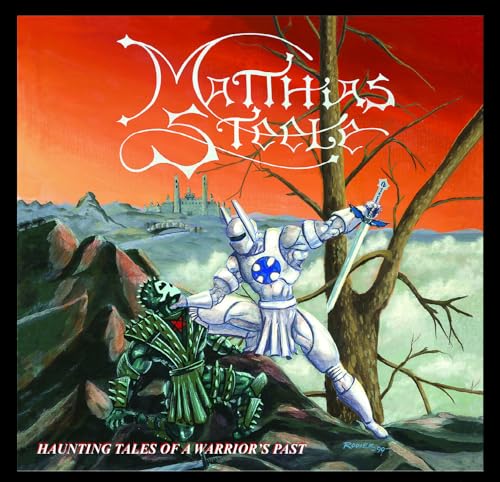 A white armored knight holding a sword stands over a defeated green armored foe.
