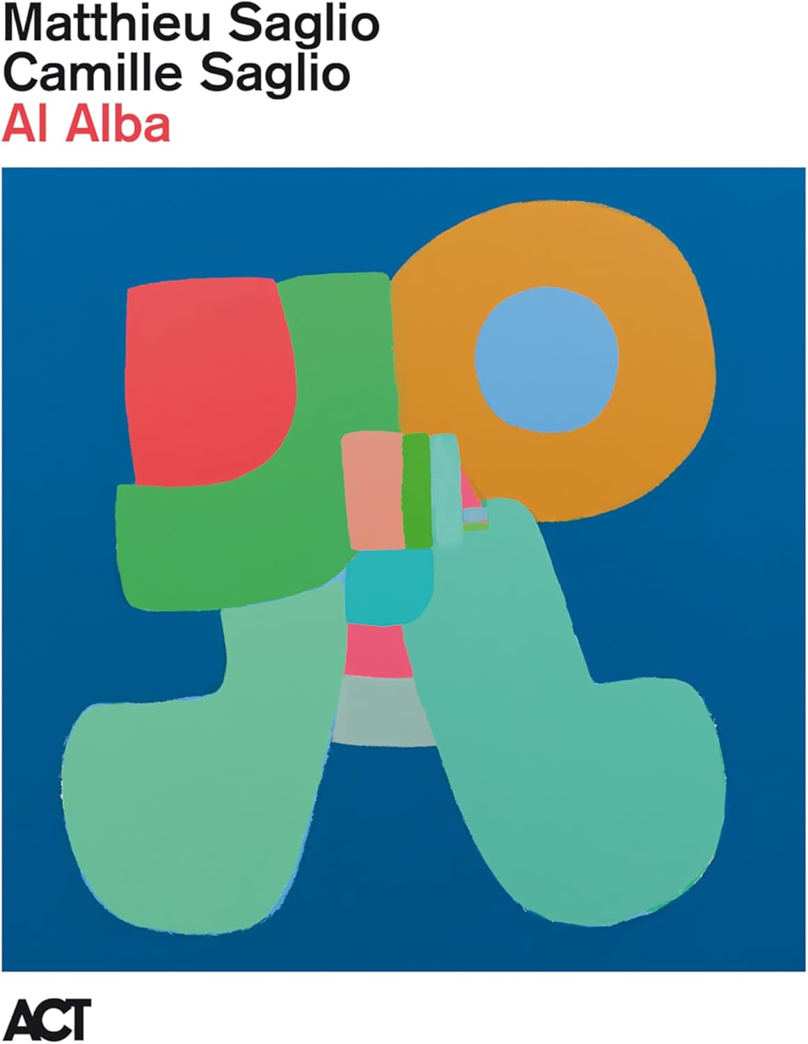 CD cover for "Al Alba" by Matthieu & Camille Saglio, abstract art.