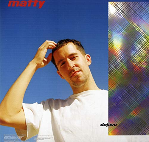 Album cover for Matty’s “Déjàvu” featuring a man against a blue sky.