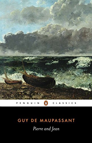Book cover: stormy seascape painting with title “Pierre and Jean”.