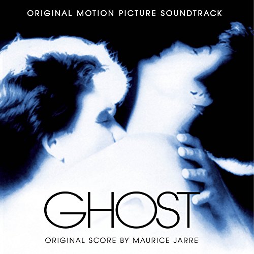 Ghost" soundtrack album cover featuring a couple embracing, with blue tones.