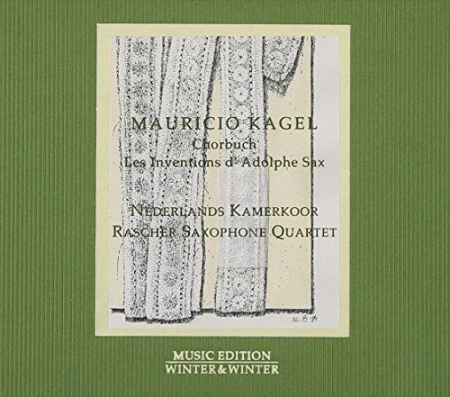 A CD cover with green background, featuring a sketch of draped fabric and text.