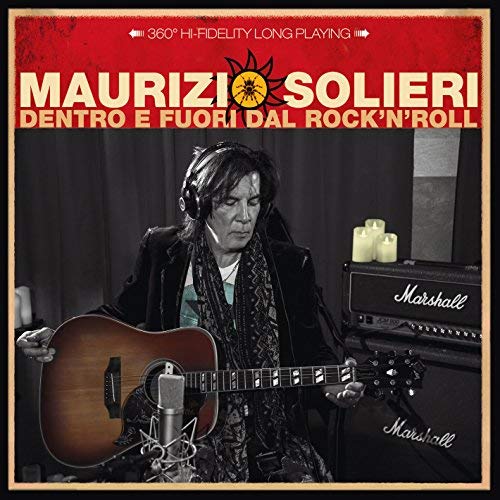 Maurizio Solieri album cover: musician with guitar in a recording studio.