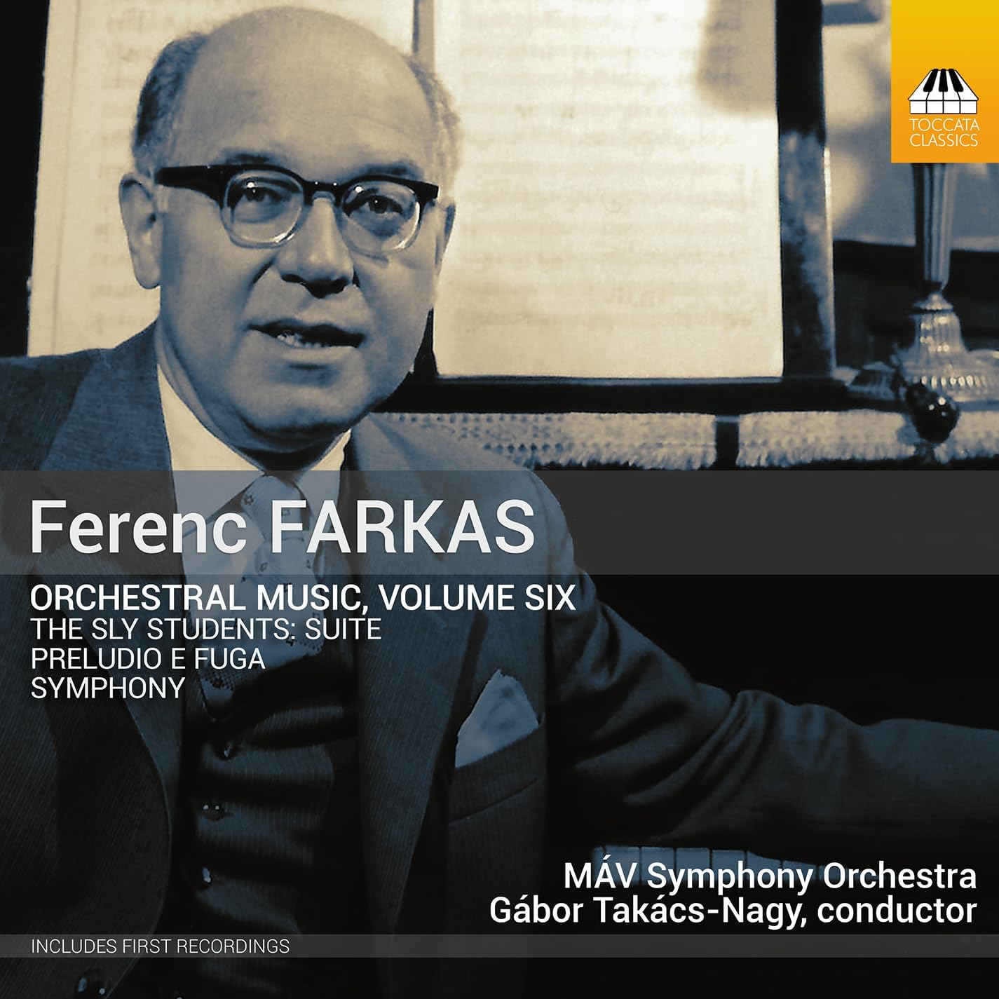 CD cover featuring conductor Ferenc Farkas in a blue-toned portrait.