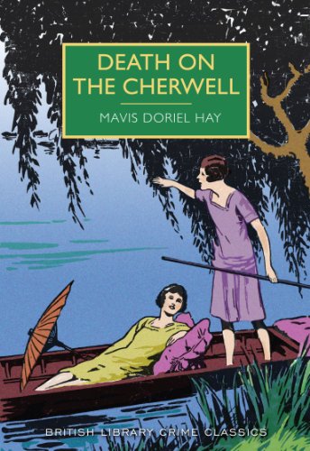 "Book cover illustration of two women in a boat on a river, one reclining."