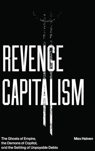 Black book cover with white text: "Revenge Capitalism" and a ghostly figure.