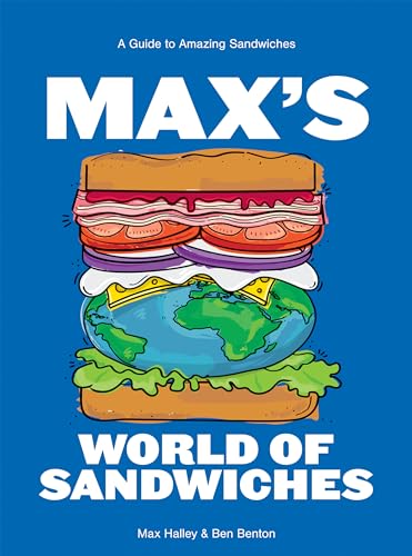 Book cover featuring a sandwich with a globe as a filling on blue background.