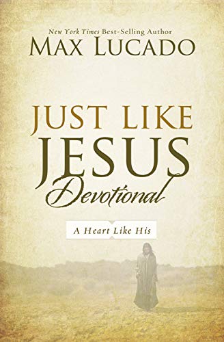 Book cover with title "Just Like Jesus Devotional" and a figure in a robe.