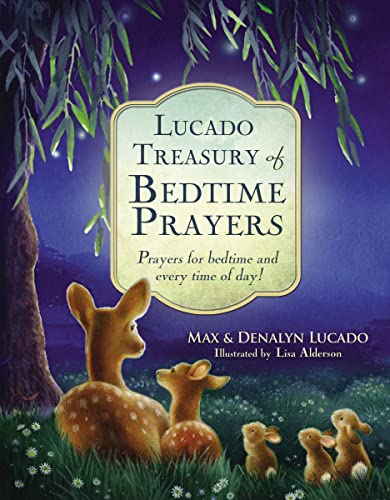Book cover featuring a deer and small animals in a meadow at night.