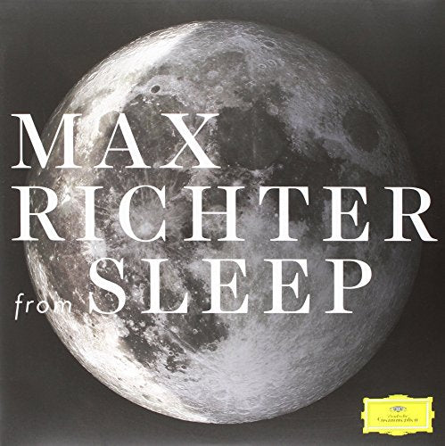 Max Richter “From Sleep” vinyl record cover with a moon image.