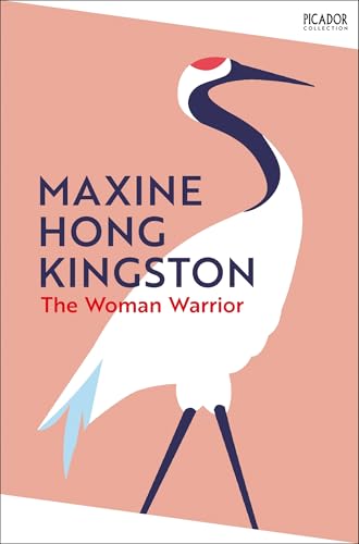 Book cover for "The Woman Warrior" featuring a white crane illustration.