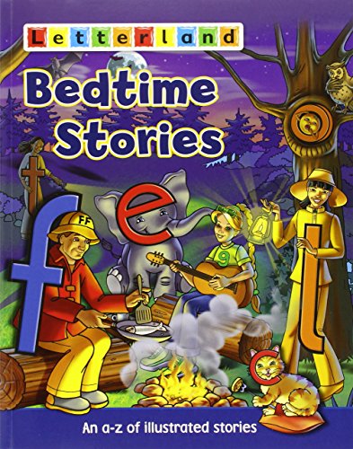 Children’s book cover with colorful letter characters around a campfire.
