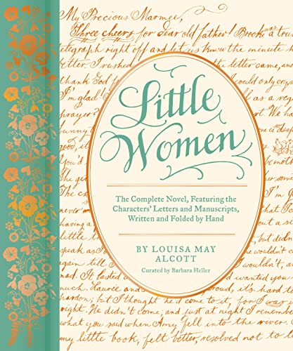 Cover of "Little Women" featuring handwritten text and floral design.