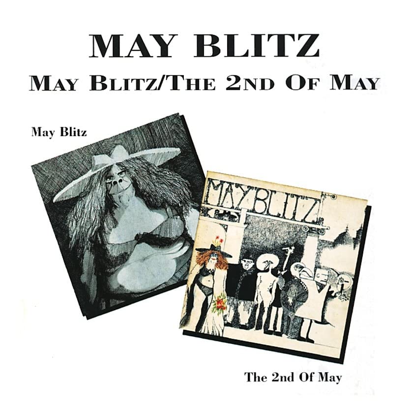 CD cover for May Blitz, featuring sketched figures and text.