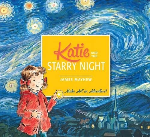 "Katie and the Starry Night" book cover featuring a girl in a red coat.